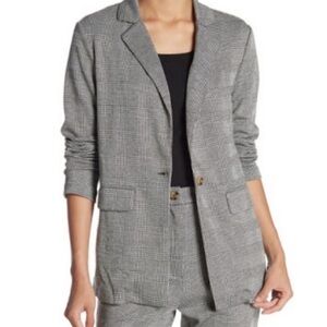Good Luck Gem plaid knit relaxed fit blazer
